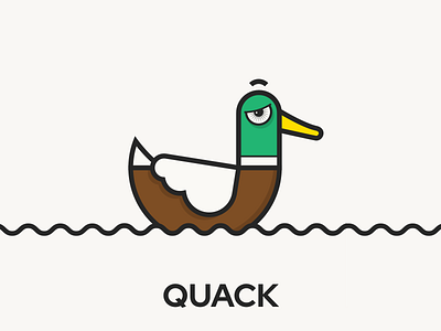 QUACK animals design graphic design illustration vector