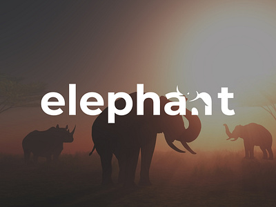 Elephant Lettermark Logo Design