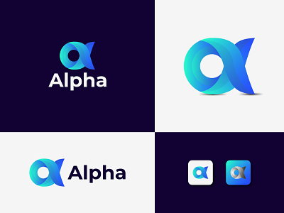 Alpha Logo Design alpha brand brand design brand logo brandidentity branding branding design design gradient gradient logo logo logo brand logodesign logofolio logologo logoo logos logotipo loogo