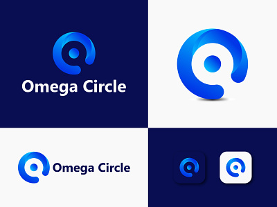 Omega Circle Logo Design brand brandidentity branding design gradient graphic design icon letter logo logo design logodesign mark ui