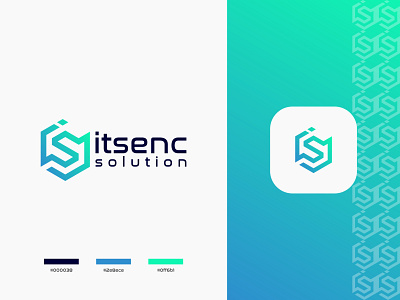 Itsenc Solution Logo Design