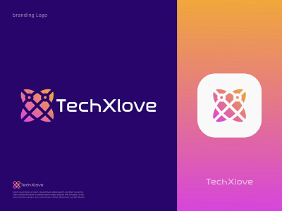 TechXlove Logo Design brand brand logo brandidentity branding design gradient gradient logo graphic design illustration letter logo letter x logo logo branding logo design logodesign love logo tech logo technology vector