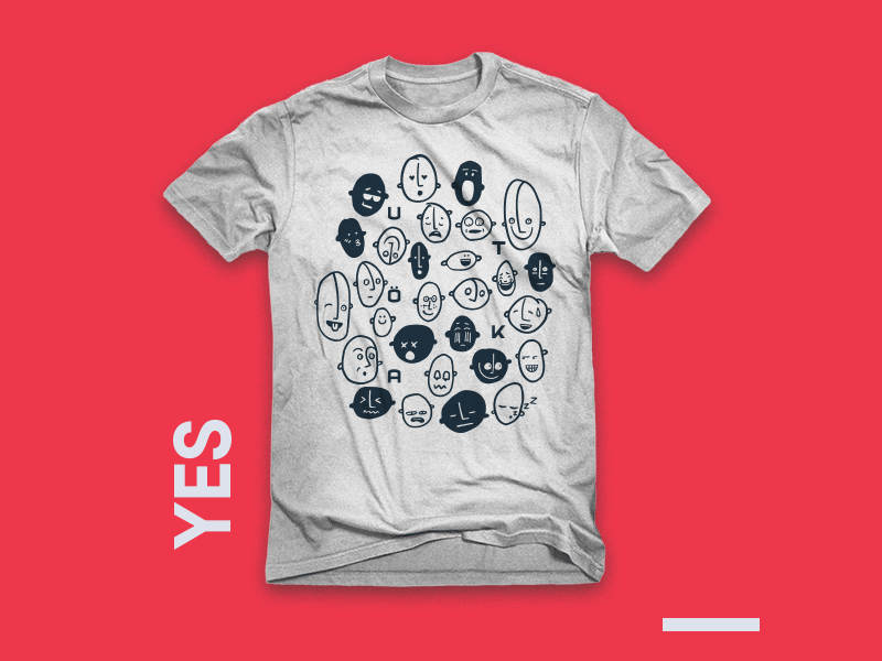 SMILE! animated design faces fun gif illustration shirt society6 stuff stupid typography utoka