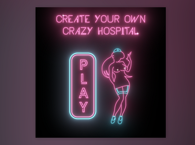 Banner for mobile game banner bar dark game girl illustration neon pub