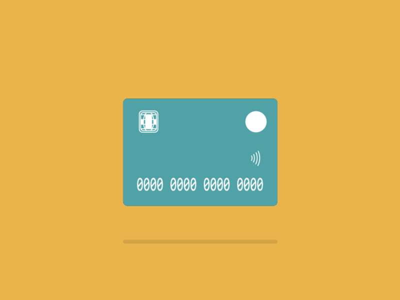 Card bank card card gif motion shadow