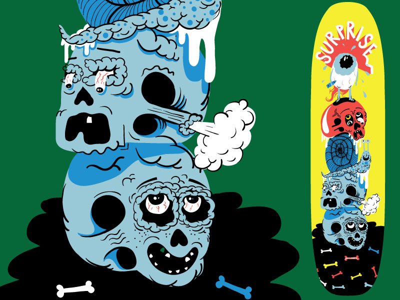 Surprise Skateboards Skull Details by M.M.Murdock on Dribbble