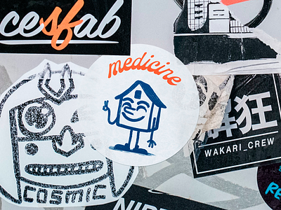 Medicine character design home icon illustration logotype quarantine stayhome staysafe sticker theroboto urban