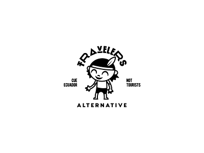 Alternative Character design icon illustration logo logotype native theroboto tourist traveler trip tshirt type