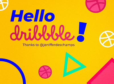 Hello Dribbble! My first shot design hellodribbble illustration web