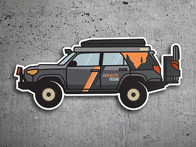 Mountain State Overland Rig Illustration 4runner illustration off road overland rig sticker truck