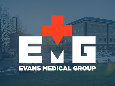 Evans Medical Group brand cross doctors logo medical negative space