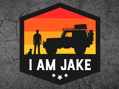 I Am Jake badge brand jeep logo patch sunset youtube