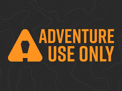 Adventure Use Only adventure brand icon logo topographic warning