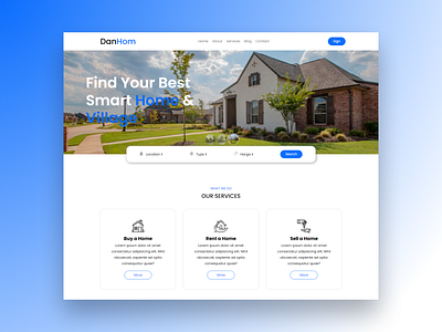 Real Estate Website Design design home property real estate ui design village web design website website design