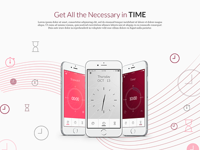 Timesaw-2 alarm alarm clock app chronometer customize jigsaw minimalistic mobile modern stopwatch time timer ui ux watch weather