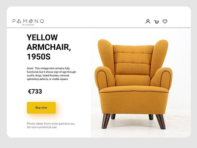 Site for armchair shop branding graphic design logo ui