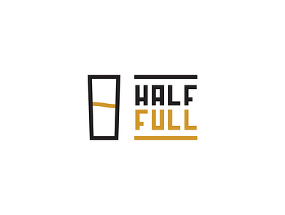 Half Full Mark & Logotype brand branding icon logo mark simple type