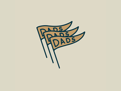 Dads Flags badge banner brand dads flag icon illustration letters