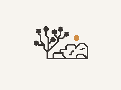 Joshua Tree badge icon illustration joshua tree line national parks nature parks