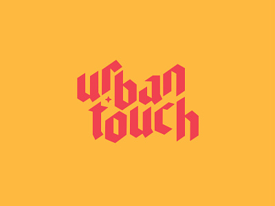 Urban Touch blackletter brand branding icon illustration lines logo logotype mark type urban vector
