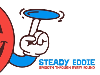Steady Eddie Preview another round brand character character design color disc disc golf illustration lettering logo mark preview type vector wip wobbly wonky