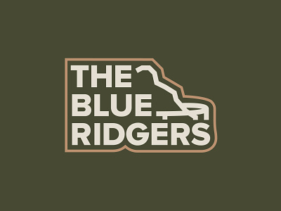 The Blue Ridgers Logo appalachia badge blue ridge mountains icon icon design illustration lockup logo nature parkway thick lines type