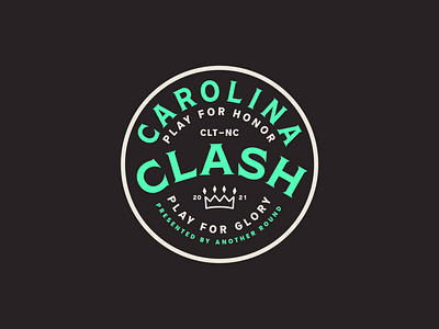 Carolina Clash Badge badge branding crest disc golf frisbee illustration letters lockup logo patch typography