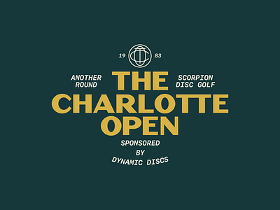 Charlotte Open Lockup badge branding charlotte design disc golf icon lockup logo type