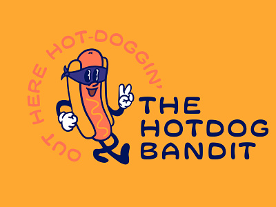 Hot Dog Bandit Illustration character character design design hot dog hotdogging illustration retro type vintage character