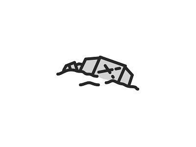 Downed AT-AT at at badge icon illustration national park snow star wars walker