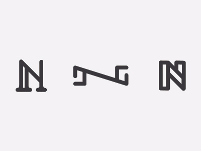 N - Logo Mark letter letters line logo mark n wip