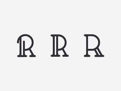 R Study icon letter letters logo mark thicklines type