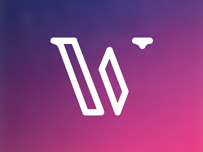 W Mark gradient icon letter letters logo mark wip