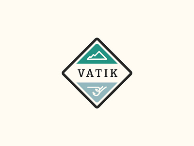 Vatik Mark adventure badge icon line logo mark wip