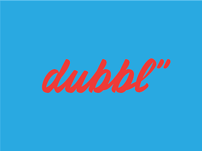 Dubbl Logotype brand juicy letters logo pop type wip