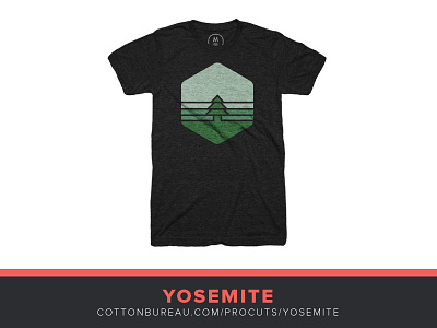 Yosemite on Cotton Bureau badge cottonbureau icon nationalparks nature t shirt tree yosemite