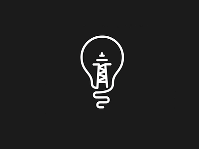 Energy Logo ⌥ advice bulb consulting design energy help icon light line logo mark oil symbol wip