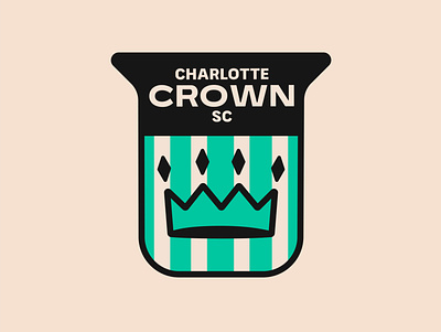 Charlotte Crown SC badge icon logo mark mls shield soccer soccer badge sports