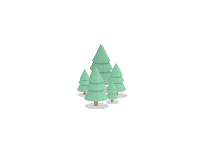 Forest Low-Poly 3d forest illustrator isometric low poly low poly lowpoly simple tree trees