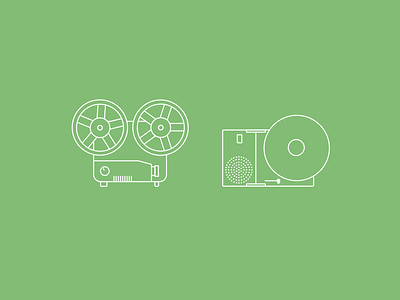 Braun Classic Electronics Icons braun dieter rams electronics film projector fp30 green icon illustration line old outline phonogram portable projector radio retro sketch 2 tp1