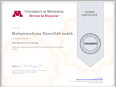 University Of Minnesota minnesota ui universitycertificate ux des ux research