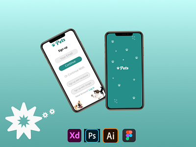 Pet app design app branding design graphic design illustration ui ux