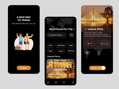 Travel app app branding design graphic design illustration ui ux