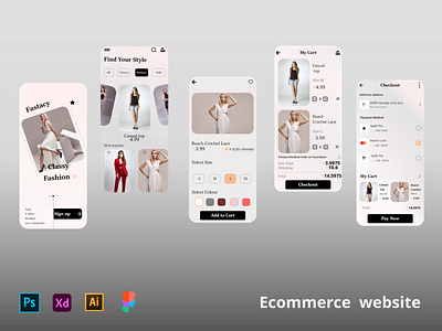 Ecommerce app UI app branding design graphic design typography ui ux