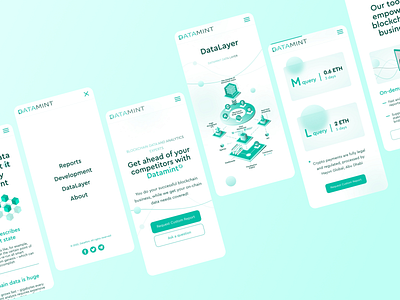 Mobile version of DataMint🍃 design graphic design illustration mobil ui