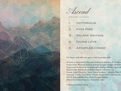 Ascend EP Art album cover cd geometric music musician