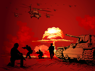 War art adobe illustrator army battlefield design digital art graphic design illustration military soldier vector war