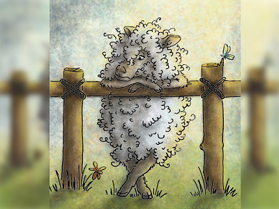 Melancholy sheep animals cartoon characterdesing characters childrenillustrations conceptart forkids illustration