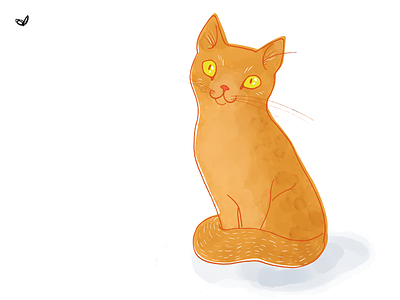 Kitty cat digital illustration