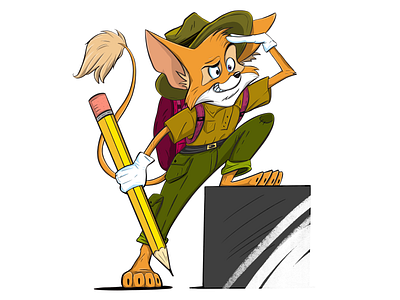 The explorer animation art cartoon cartooncharacter character characterdesign design drawing explorer fenech fox foxfenech illustration